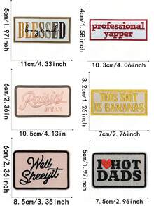 1 Set Of 3/9pcs Multicolored English Letter Series Embroidery Patch Cute Fashion Polyester Badge Applique DIY Clothing Iron On Patches Sew Accessory Cloth Stickers Suitable For Backpacks, Jeans, Jackets, T-Shirts, Hats, Dresses, Etc - Mash Up - View 7