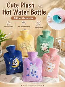 Reusable And Hot Water Bottle Made Of High-Quality, Leak-Proof PVC Material, Random Color, 500ml Capacity, For Home, Office, And Travel - Ideal For Hot And Cold Drinks. - Cute Hot Water Bottle - View 8