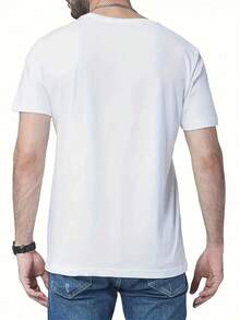 Men'sgraphics,Thickfabriccrewneckshortsleevedwithdollarpattern,Easytowear,Comfortableandbreathable - 白色 - 查看 2