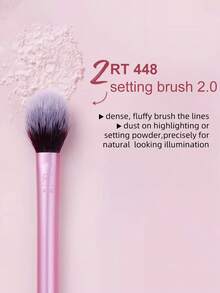 Real Techniques Face Essentials For Blush&Highligher&Powder&Nose Shadow&Contour, 5 Piece Set,RT400 Blush Tapered,RT448 Setting Brush 2.0 Dense,RT201 Power Large,RT243 Nose Shadow Dense,RT401 Sculpting Wide - Rose Red - View 4