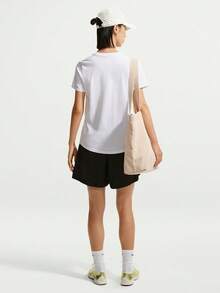 Nike Women's AS W NSW CLUB SS GFX TEE Short Sleeve Knit Collarless T-Shirt TIW1195-100 - Black and White - View 5
