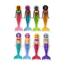 8PCS Mini Mermaid Princess Toys Underwater Standing Toys Perfect For Girls To Use During Diving Practice In The Pool Or For Fun In The Bathtub. They Make An Excellent Birthday Gift For Children. - Multicolor - View 8