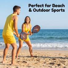 Beach Tennis Racket With Storage Bag, Lightweight Anti-Slip Handle Beach Tennis Racket, Suitable For Adult Beginners Outdoor Beach Sports Training - Multicolor - View 4
