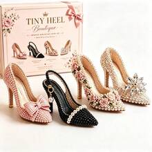 DIY3D Beaded Embroidery Kit, 4-Piece High Heel Shoe And Bag Beaded Craft Set, Includes Instructions, Cute Beaded Art Handmade Gift, Suitable For Beginners And Craft Enthusiasts. Perfect Holiday Gift - Multicolor - View 7