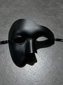 1pc Unisex Gothic Style Half Mask, Masquerade Party Costume Prop, Venetian Style Halloween Mask, Groom Groomsmen Wedding Face Decoration, Suitable For Daily Party And Holiday Wear - A - View 12