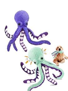 Octopus Squeaky Dog Toy, Durable Plush Interactive Chew Toy With Wrinkled Tentacles, Suitable For Small And Medium Dogs To Grind Teeth And Relieve Boredom, Suitable For Outdoor And Home Use - One Size - View 10