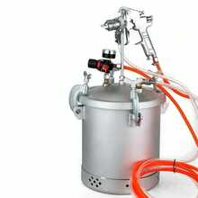10L Paint Spray Gun Paint Container Pressure Container Suction New Paint Spray Gun - Silver - View 9