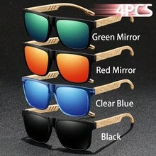 WSZ 4pcs Classic Retro Unisex Fashion Hollow Square Frame Glasses, Suitable For Driving, Fishing, Travel, Tropical Beach Vacation - 4PCS F70 - View 15