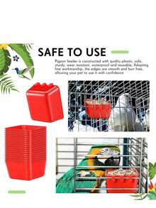 Cage-Style Cup Bird Feeder/Water Bowl, Suitable For Feeding And Watering Rabbits, Cats, Puppies And Chickens; Suitable For Waterers And Water Bottles For Pigeons, Quails, Parrots, Rabbits And Poultry - Multiple Styles - View 10