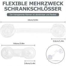 4/6/8/10/12/14/16PCS Child & Baby Safety Locks, Transparent Child Safety Cabinet Door Locks, Suitable For Refrigerator, Cabinet, Drawer, Toilet, Easy Installation Without Tools - Multicolor - View 3
