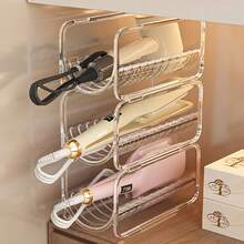 1pc Curling Iron Storage Rack, Hair Dryer Storage Box, Curling Wand Organizer, Item Storage Shelf, Straightening Brush Organizer, Flat Iron Holder, Stackable Design, Countertop Style, Transparent Acrylic, Suitable For Bathroom, Countertop, Vanity, Washbasin, Toilet, Entryway, Practical Shelf - A - View 5