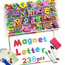 Creative PVC Letter Stickers, Vibrant Color Design, Suitable For Home And Office Decor. Perfect Savings Goal Family Organization Cute Refrigerator Magnets, Back To School Season Magnetic Letters Uppercase Lowercase Foam Letters ABC Refrigerator Clips Classroom Learning Spelling Kit, Random Colors - Multicolor - View 3