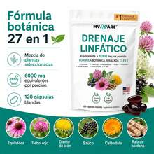 MVPCARE Drenaje Linfático 6000mg – 27 en 1, 120 Cápsulas. Alivia el edema y la fatiga, activa el metabolismo y mejora la circulación linfática. Suplemento integral para tu bienestar diario. - Paquete de tres piezas - Ver 2