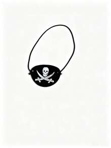 Conjunto de 3 Peças Pirata Bandana Vermelha Tapa-Olho de Caveira Espada Curta de Plástico Vintage Fantasia de Festa de Halloween Acessórios de Fantasia de Pirata do Caribe Role Play Conjunto de Fantasia de Festa Performance de Palco Acessórios de Roupa Engraçada - Visão 6
