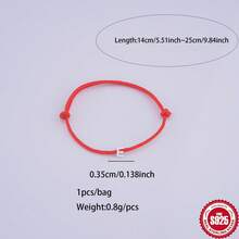 1pc 925 Silver Letter Bracelet, Couple Matching, Birthday Gift, Daily Wear, Handmade - Multicolor - View 27