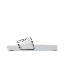 Sandal Selop Pantai PUMA Leadcat, Trim Kulit, Anti Selip, Unisex, Putih/Hitam - Putih - View 2