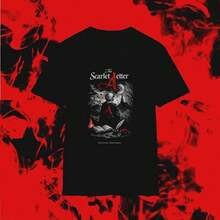 The Scarlet Letter, Nathaniel Hawthorne. Books, Back To School, American Literature, Early Years, English Teacher Gift O7H8 - Black - View 1