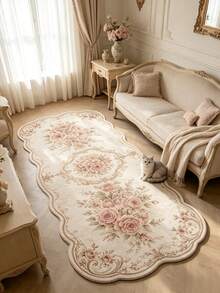 1 pieza Alfombra de pasillo vintage europea, alfombra de área, tapete, decoración del hogar, decoración de la habitación, alfombra lavable, regalo de vuelta a la escuela - Multicolor - Ver 2