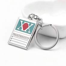 Anime Hunter X Hunter Hunter License Keychain, HxH Gon Freecss Metal Pendant Key Ring, Cosplay Accessories Gifts For Anime Fans - Multicolor - View 1