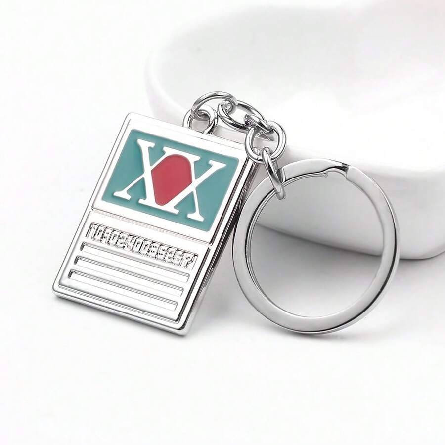 Anime Hunter X Hunter Hunter License Keychain, HxH Gon Freecss Metal Pendant Key Ring, Cosplay Accessories Gifts For Anime Fans - Multicolor - View 1