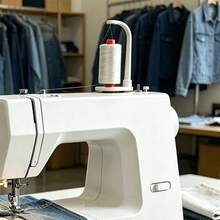 White Anti-Tangle Thread Stand, Vertical Design For Stable Spool Support And Smooth Thread Feed, Suitable For Sewing Machines And Overlockers In Home Crafting And Professional Sewing Environments - A - View 3