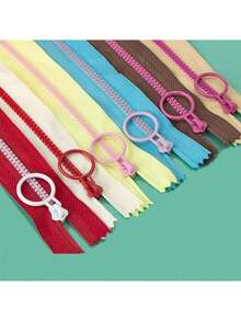 10pcs Small Zipper Pencil Pouches, Colorful Contrast Stationery Storage Bags, 3# Resin Zipper With Self-Locking Slider, Multi-Function Cosmetic Organizer, Random Colors - A - View 4