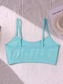 5pcs Cute Teenager Non-Wired Non-Padded Camisole Bra, Casual Comfortable Strap Sports Bra, Suitable For Daily Basic Wear - Multicolor - View 4