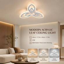 Luxury LED Ceiling Light, Black & White Dual Color Options, Elegant Light & Shadow Effect, Exquisite Texture. Suitable For Modern, Nordic, Luxury Home Decor, Can Be Installed In Bedroom, Entrance Hallway, Balcony, Living Room And Other Spaces, Warm & Transparent Lighting, Easy Installation, Combines Lighting & Decorative Functions, Creates A Sophisticated Home Environment. - MT-3T Ceiling Light - View 8
