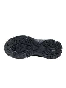 CAMEL CROWN Sepatu Sneakers Kasual Olahraga Retro Wanita dengan Sol Tebal dan Penambah Tinggi Badan - Hitam/Perak - View 5