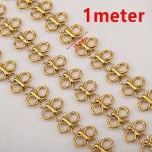Rantai Simpul Emas Stainless Steel 1m untuk Kalung Gelang DIY, Aksesoris Perhiasan Buatan Tangan - Rantai baja tahan karat - View 9
