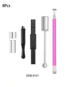 Beautizon Nailartlab 8件組多功能強力貓眼磁鐵組，貓眼美甲凝膠設計美甲工具，美甲用品，美甲工具，美甲藝術工具，返校季，美甲藝術，美甲工具，美甲貼片工具，美甲足部護理工具 - 彩色 - 查看 13