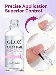 GLOZ 30ml 精準指甲油卸除液，適用於貼片美甲，多用途指甲油卸除液，溫和卸除凝膠美甲，不含丙酮指甲油卸除液 - 無色 - 查看 10
