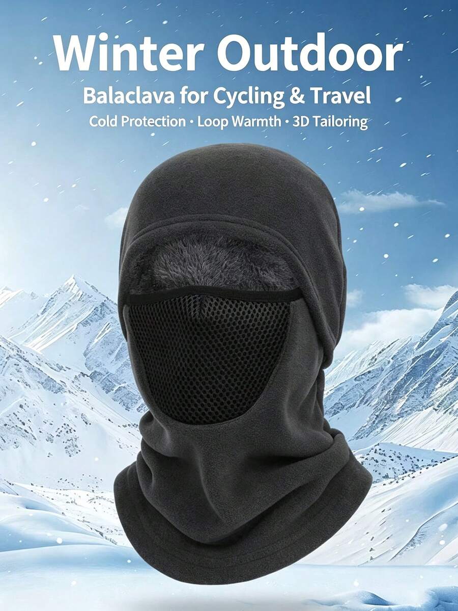 Winter Warm Face Mask, Skull Cap For Cold Weather, Men's Neck Warmer Scarf, Soft Polyester Fiber, Windproof, Suitable For Winter Outings, Hunting, Skiing And Daily Wear - Multicolor - View 1