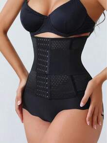 2pcs Women's Shaping Tummy Control Training Pants, Abdominal Shaping Wear, Sports Waist Support Belt - Black - View 2