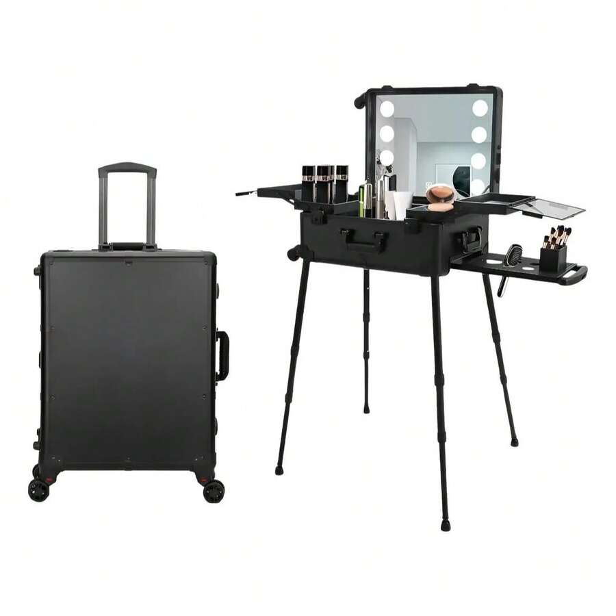 Maleta Maquiagem Camarim Profissional Com Rodinhas