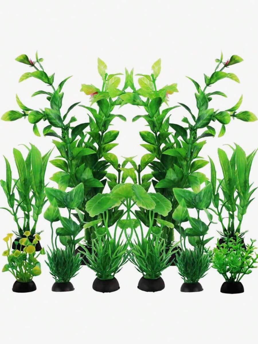 Artificial Aquarium Plants, Aquatic Plants, Fake Plant Flowers Decoration, Suitable For All Fish, Freshwater Fish Tank And Large Fish Tank Decoration, Aquarium Accessories