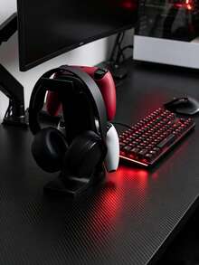 1pc Universal Game Controller And Headphone Stand, 3-In-1 Game Controller Storage Rack, Headphone Storage Rack, Suitable For Hardcore Gamers And Casual Users, Desktop Storage Rack, Organizer Rack, Desktop Accessories, Gaming Accessories, Gaming Room Decor, Essential For Gaming Enthusiasts, Perfect Gift - Multicolor - View 6