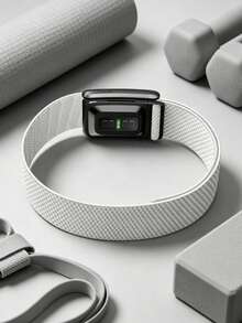5.0/MG SuperKnit Bicep Band – Compatible With 5.0/MG – Comfortable, Fitness Accessory For 24/7 Activity, Sleep, Recovery Tracker - White - View 4