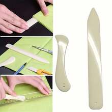 2pcs Origami Creasing Tools DIY Creasing Tools Plastic Bone Folder Creasing Folding Scrapbooking Handmade Book Binding Card Making Tools Book Binding Set - White - View 1