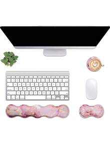 3 PCS Computer Mouse Pads For Desk With Coaster Set, Non-Slip Keyboard Wrist Rest And Mouse Pad Set, Ergonomic Design - View 9