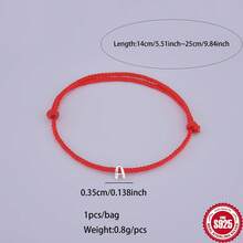 1pc 925 Silver Letter Bracelet, Couple Matching, Birthday Gift, Daily Wear, Handmade - Multicolor - View 21