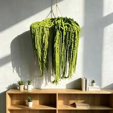 1/2/3/4/5/10pcs Artificial Hanging Amaranth Flowers, Floral Art, Hanging Floral Decor, Wedding Arch Decoration, Background Decoration - Green - View 4
