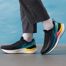 XTEP New Generation Wind & Fire 29 Series Men's Outdoor Running Shoes, Shock-Absorbing, Wear-Resistant, Anti-Slip - Black/Multicolor - View 7
