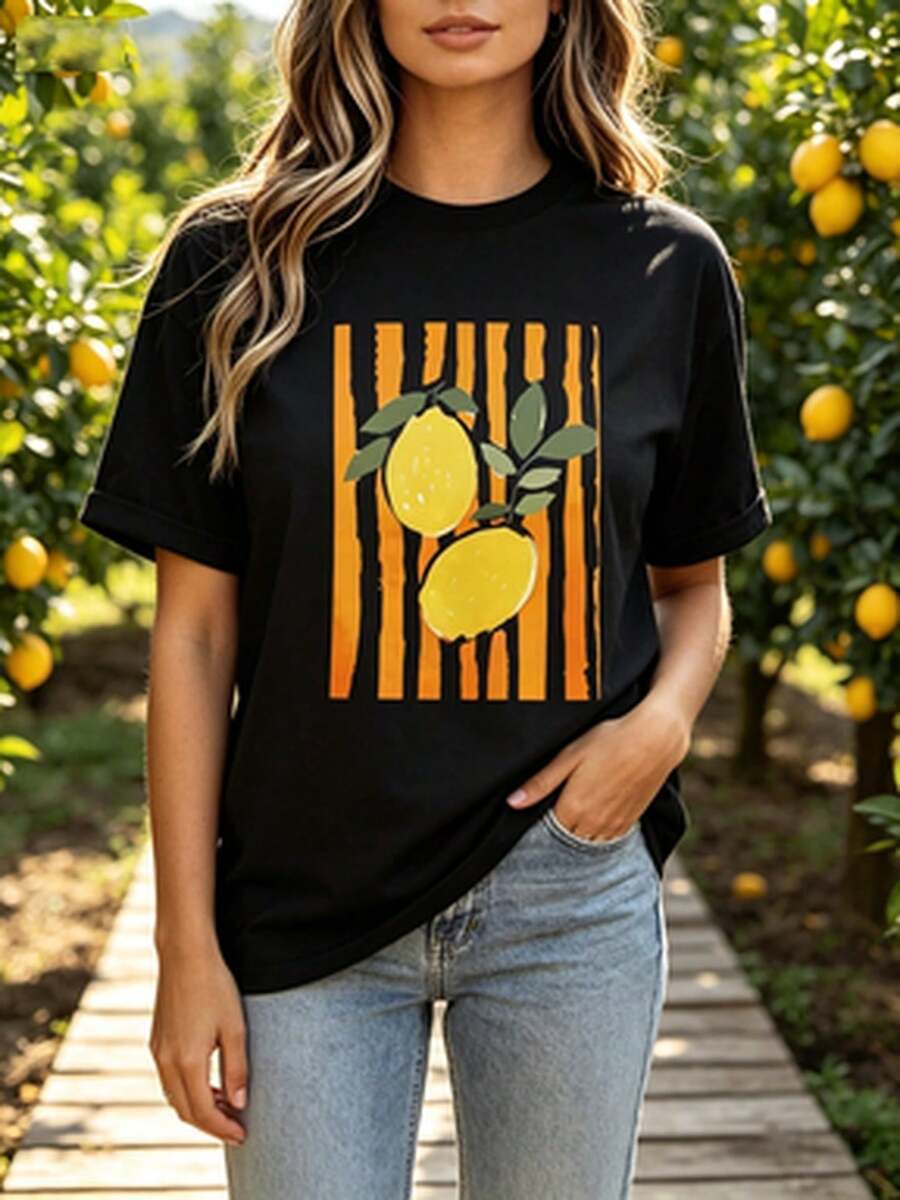 Women T-Shirts - 黑色 - 查看 1