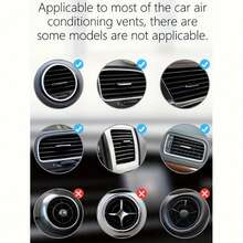 1pc Sparkling Rhinestone Design Car Air Vent Storage Rack - Multi-Functional Car Storage Holder, Suitable For ID Card, Phone, Wallet And Keys - Car Interior Decoration Accessory, Durable And Elegant Design - Multicolor - View 7
