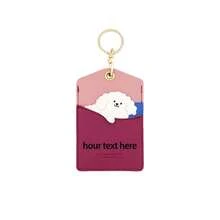 Personalized Cartoon Animal Card Holder, Cute Cat, Seal, Dog, Whale PU Leather ID Badge Holder With Keychain, Custom Text Bus Card Work Access Card Holder, Custom Name Cute Animal PU Card Holder Keychain Personalized Text ID Card Holder Gift - Multicolor 2 - View 13