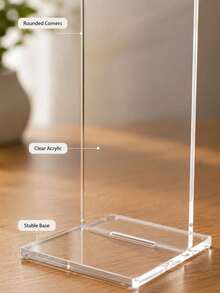 1pc Detachable Transparent Acrylic Memo Board Stand, Minimalist Vertical Desktop Message Display Rack, Sturdy Base Sticky Note & To-Do List Organizer, Suitable For Office, Home, Study, Back To School Decor - Multicolor - View 10