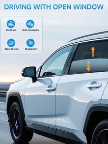 Car Window Sun Shade, Side Window Breathable Mesh Sun Shade, UV Protection & Heat Insulation, Universal Fit For Most Car Models, Magnetic Installation, Suitable For Camping, Travel, Napping - A - View 7