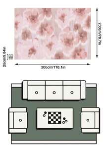 1pc Modern Aesthetic Fresh Oil Painting Style Floral Soft Faux Cashmere Area Rug, Bathroom, Kitchen, Entrance, Hallway, Bedside, Living Room, Bedroom, All Season Machine Washable Floor Mat, Home Decor - Multicolor - View 16