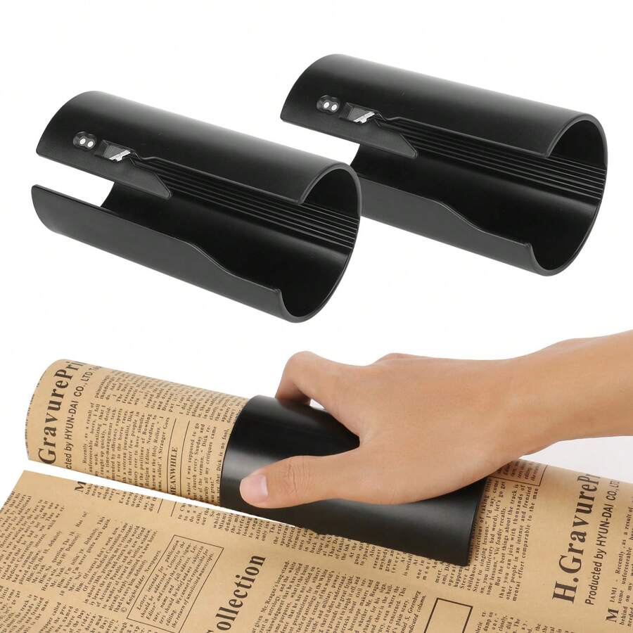 Eagle 2pcs Christmas Gift Wrapping Paper Cutter, Manual Cutting Tool, Round Paper Cutter, Portable Slider Paper Trimmer, Birthday Gift/Home Office No Battery